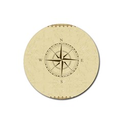 Compass Vintage South West East Rubber Round Coaster (4 Pack) 