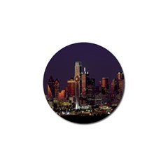 Dallas Texas Skyline Dusk Golf Ball Marker by Nexatart