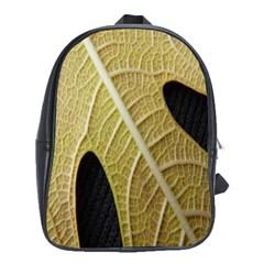Yellow Leaf Fig Tree Texture School Bags(large)  by Nexatart