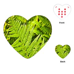 Fern Nature Green Plant Playing Cards (heart) 