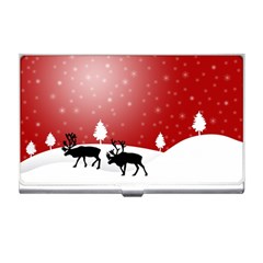 Reindeer In Snow Business Card Holders