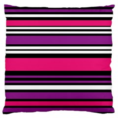 Stripes Colorful Background Large Flano Cushion Case (one Side)