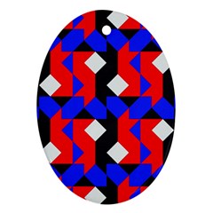 Pattern Abstract Artwork Oval Ornament (two Sides) by Nexatart