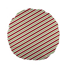 Stripes Standard 15  Premium Flano Round Cushions