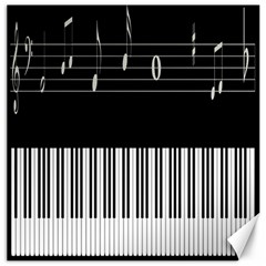 Piano Keyboard With Notes Vector Canvas 20  X 20  