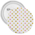 Polka Dots Retro 3  Buttons Front