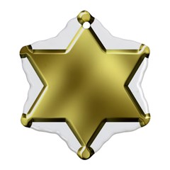 Sheriff Badge Clip Art Ornament (snowflake)