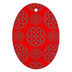 Geometric Circles Seamless Pattern Ornament (Oval)