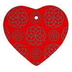 Geometric Circles Seamless Pattern Ornament (Heart)