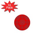 Geometric Circles Seamless Pattern 1  Mini Buttons (10 pack) 