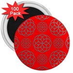 Geometric Circles Seamless Pattern 3  Magnets (100 pack)