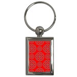 Geometric Circles Seamless Pattern Key Chains (Rectangle) 