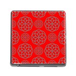 Geometric Circles Seamless Pattern Memory Card Reader (Square)