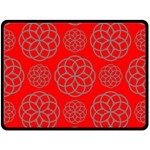 Geometric Circles Seamless Pattern Fleece Blanket (Large) 