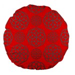 Geometric Circles Seamless Pattern Large 18  Premium Flano Round Cushions