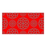 Geometric Circles Seamless Pattern Satin Shawl