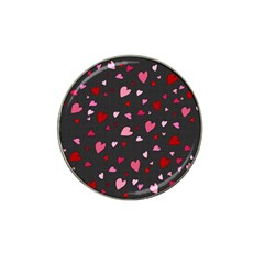 Hearts Pattern Hat Clip Ball Marker (4 Pack) by Valentinaart