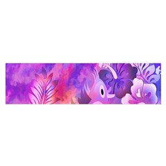 Abstract Flowers Bird Artwork Satin Scarf (oblong)