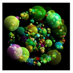 Abstract Balls Color About Large Satin Scarf (square)