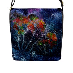 Abstract Digital Art Flap Messenger Bag (l) 