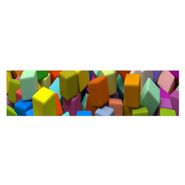 Cubes Assorted Random Toys Satin Scarf (Oblong)