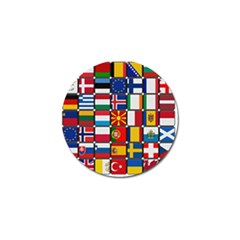 Europe Flag Star Button Blue Golf Ball Marker (4 Pack)