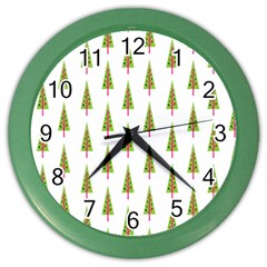 Christmas Tree Color Wall Clocks