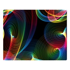 Abstract Rainbow Twirls Double Sided Flano Blanket (large)  by Nexatart