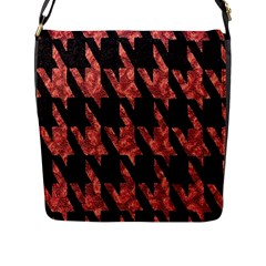 Dogstooth Pattern Closeup Flap Messenger Bag (l)  by Nexatart