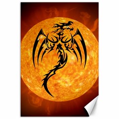 Dragon Fire Monster Creature Canvas 12  X 18  