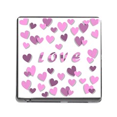 Love Valentine S Day 3d Fabric Memory Card Reader (square) by Nexatart