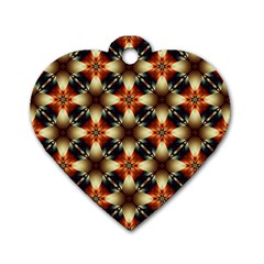 Kaleidoscope Image Background Dog Tag Heart (one Side) by Nexatart