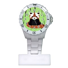 Red Panda Bamboo Firefox Animal Plastic Nurses Watch by Nexatart