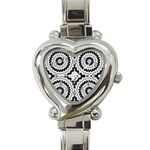 Pattern Tile Seamless Design Heart Italian Charm Watch