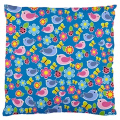 Spring Pattern - Blue Standard Flano Cushion Case (two Sides) by Valentinaart