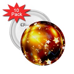Advent Star Christmas 2 25  Buttons (10 Pack)  by Nexatart