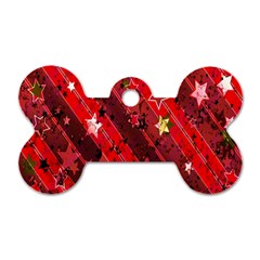 Advent Star Christmas Poinsettia Dog Tag Bone (two Sides) by Nexatart