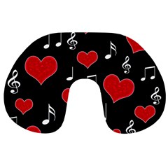 Love Song Travel Neck Pillows by Valentinaart