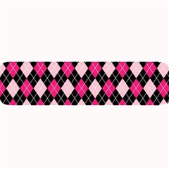 Argyle Pattern Pink Black Large Bar Mats