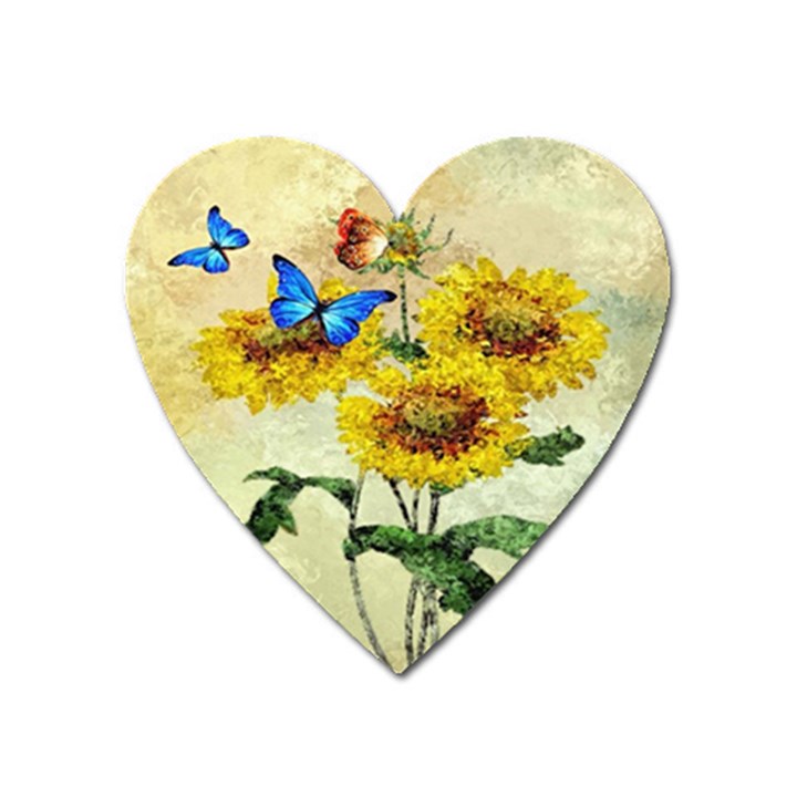 Backdrop Colorful Butterfly Heart Magnet