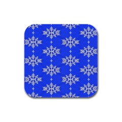 Background For Scrapbooking Or Other Snowflakes Patterns Rubber Square Coaster (4 Pack) 