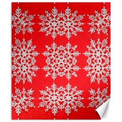 Background For Scrapbooking Or Other Stylized Snowflakes Canvas 8  X 10 
