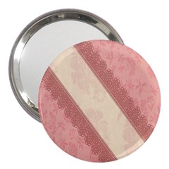 Background Pink Great Floral Design 3  Handbag Mirrors by Nexatart