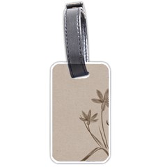Background Vintage Drawing Sepia Luggage Tags (two Sides)