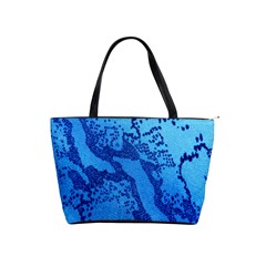 Background Tissu Fleur Bleu Shoulder Handbags by Nexatart