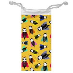 Bees Animal Pattern Jewelry Bag by Nexatart