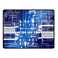 Board Circuits Trace Control Center Double Sided Fleece Blanket (small)  by Nexatart