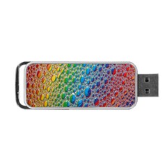 Bubbles Rainbow Colourful Colors Portable Usb Flash (one Side) by Nexatart