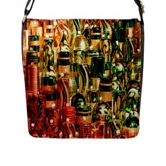 Candles Christmas Market Colors Flap Messenger Bag (l)  by Nexatart