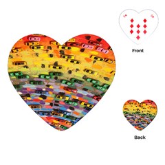 Car Painting Modern Art Playing Cards (heart) 